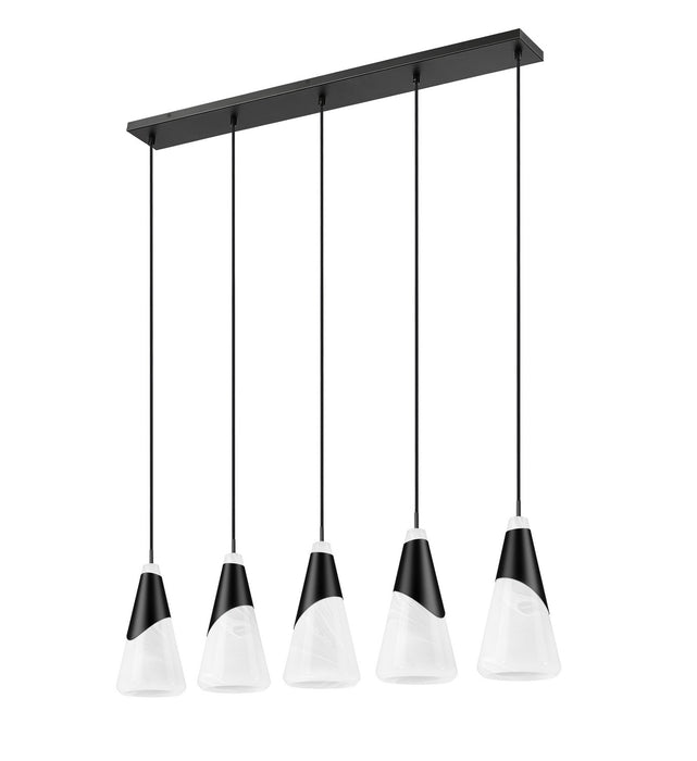Z-Lite - 828P7-5L-MB - Five Light Linear Chandelier - Aimie - Matte Black