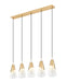 Z-Lite - 828P7-5L-MGLD - Five Light Linear Chandelier - Aimie - Modern Gold