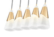 Z-Lite - 828P7-5L-MGLD - Five Light Linear Chandelier - Aimie - Modern Gold