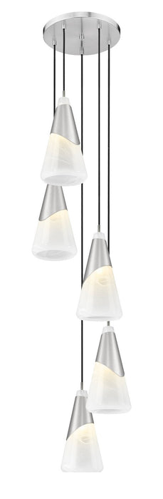 Z-Lite - 828P7-5R-BN - Five Light Chandelier - Aimie - Brushed Nickel