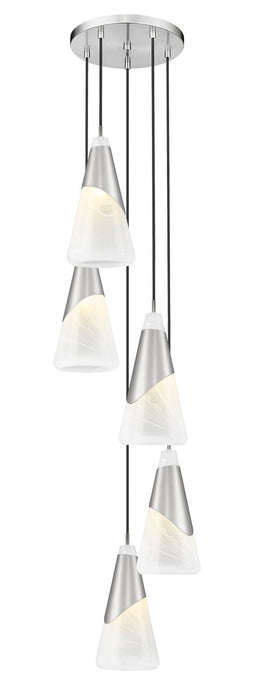 Z-Lite - 828P7-5R-BN - Five Light Chandelier - Aimie - Brushed Nickel