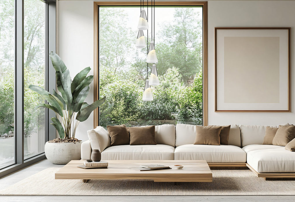 Z-Lite - 828P7-5R-BN - Five Light Chandelier - Aimie - Brushed Nickel