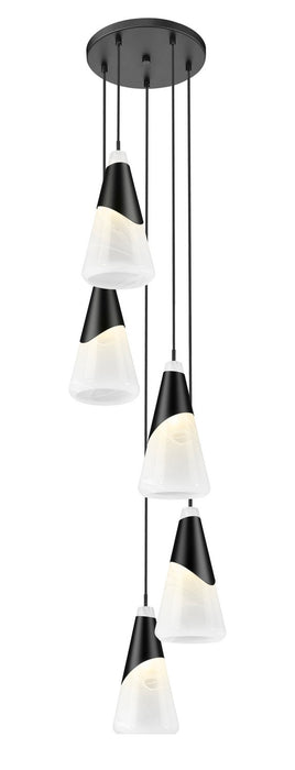 Z-Lite - 828P7-5R-MB - Five Light Chandelier - Aimie - Matte Black