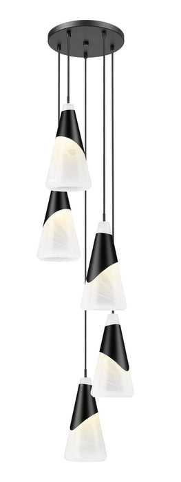 Z-Lite - 828P7-5R-MB - Five Light Chandelier - Aimie - Matte Black
