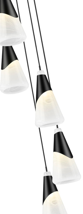 Z-Lite - 828P7-5R-MB - Five Light Chandelier - Aimie - Matte Black