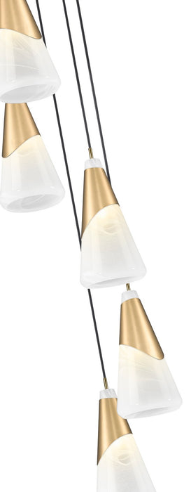 Z-Lite - 828P7-5R-MGLD - Five Light Chandelier - Aimie - Modern Gold