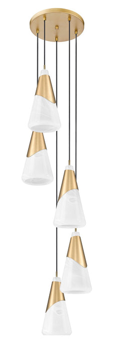 Z-Lite - 828P7-5R-MGLD - Five Light Chandelier - Aimie - Modern Gold