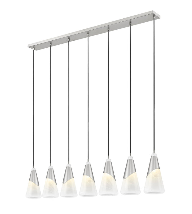Z-Lite - 828P7-7L-BN - Seven Light Linear Chandelier - Aimie - Brushed Nickel