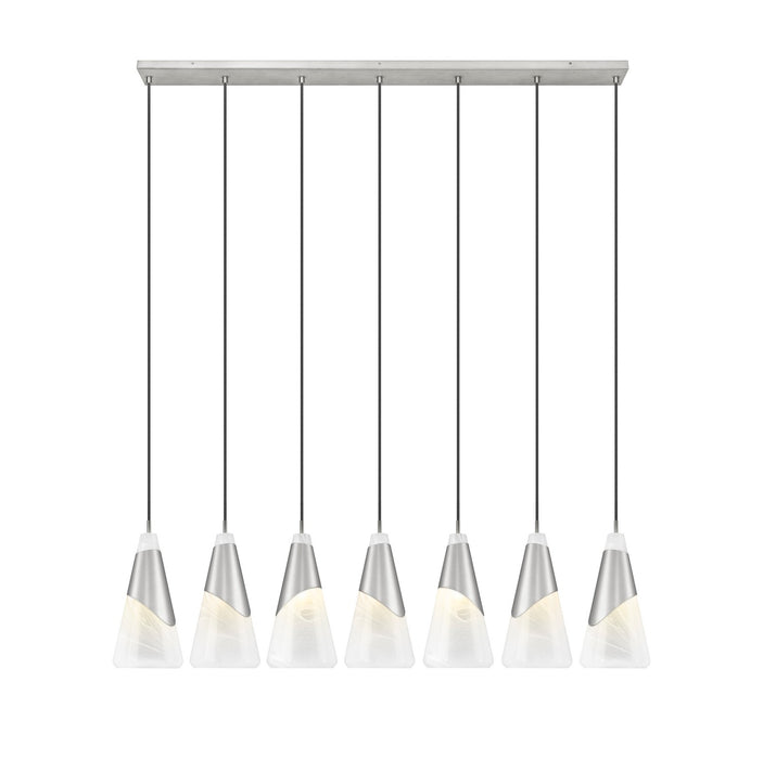 Z-Lite - 828P7-7L-BN - Seven Light Linear Chandelier - Aimie - Brushed Nickel