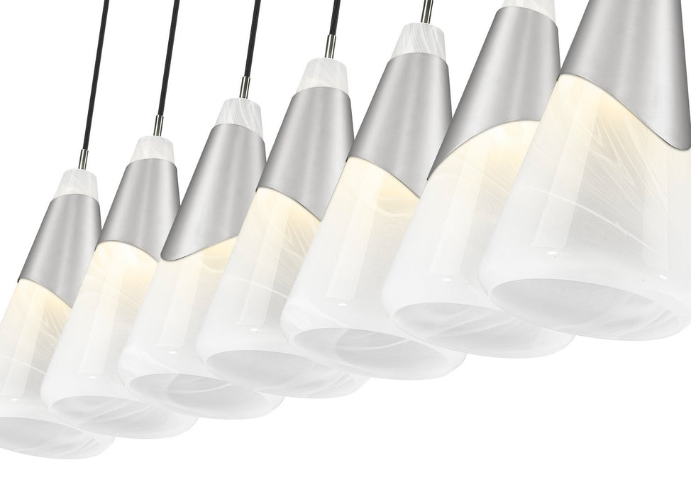 Z-Lite - 828P7-7L-BN - Seven Light Linear Chandelier - Aimie - Brushed Nickel