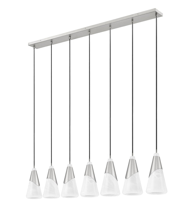 Z-Lite - 828P7-7L-BN - Seven Light Linear Chandelier - Aimie - Brushed Nickel