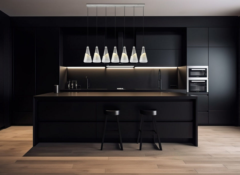 Z-Lite - 828P7-7L-BN - Seven Light Linear Chandelier - Aimie - Brushed Nickel