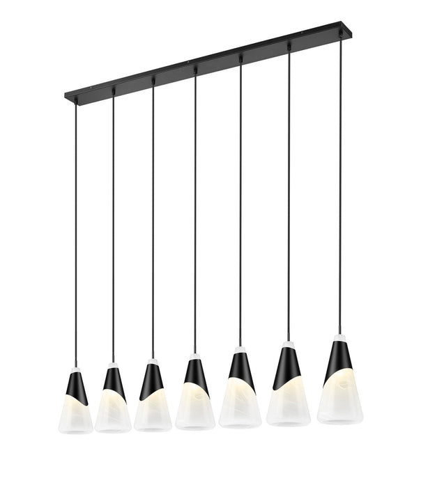 Z-Lite - 828P7-7L-MB - Seven Light Linear Chandelier - Aimie - Matte Black