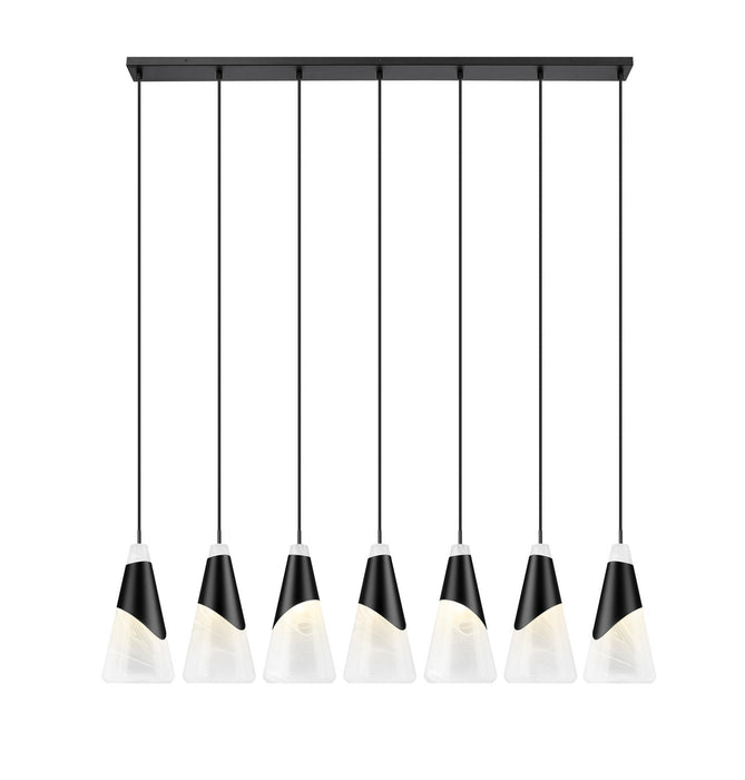 Z-Lite - 828P7-7L-MB - Seven Light Linear Chandelier - Aimie - Matte Black