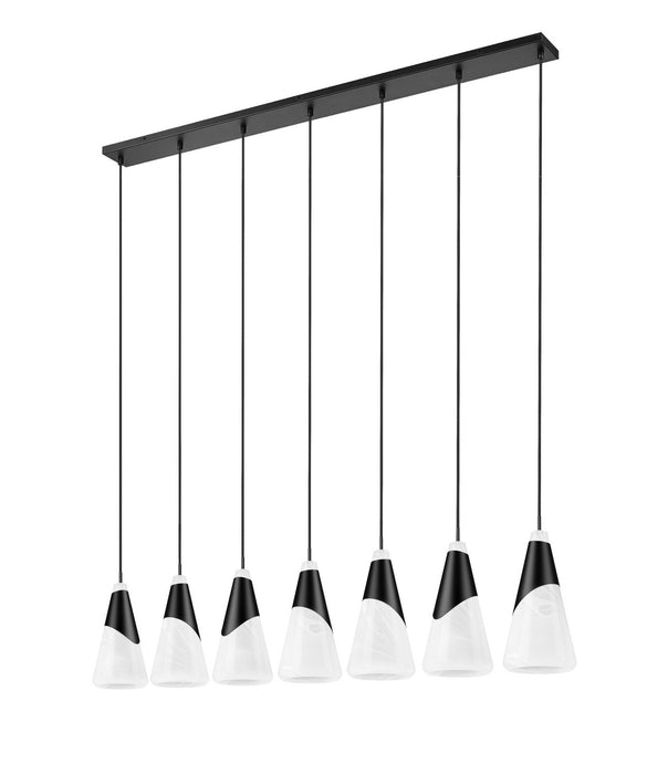Z-Lite - 828P7-7L-MB - Seven Light Linear Chandelier - Aimie - Matte Black