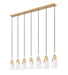 Z-Lite - 828P7-7L-MGLD - Seven Light Linear Chandelier - Aimie - Modern Gold