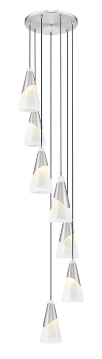 Z-Lite - 828P7-7R-BN - Seven Light Chandelier - Aimie - Brushed Nickel