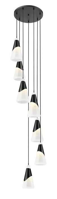 Z-Lite - 828P7-7R-MB - Seven Light Chandelier - Aimie - Matte Black