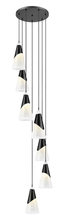 Z-Lite - 828P7-7R-MB - Seven Light Chandelier - Aimie - Matte Black