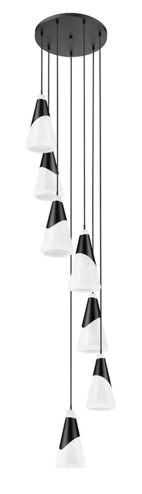 Z-Lite - 828P7-7R-MB - Seven Light Chandelier - Aimie - Matte Black