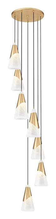 Z-Lite - 828P7-7R-MGLD - Seven Light Chandelier - Aimie - Modern Gold