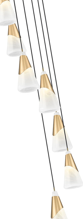 Z-Lite - 828P7-7R-MGLD - Seven Light Chandelier - Aimie - Modern Gold