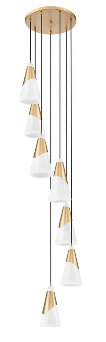 Z-Lite - 828P7-7R-MGLD - Seven Light Chandelier - Aimie - Modern Gold