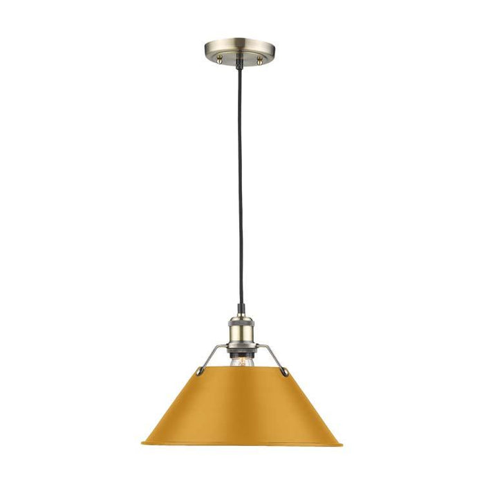 Golden - 3306-L AB-AY - One Light Pendant - Orwell - Aged Brass