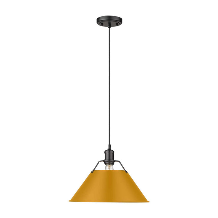 Golden - 3306-L BLK-AY - One Light Pendant - Orwell - Matte Black