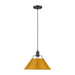 Golden - 3306-L BLK-AY - One Light Pendant - Orwell - Matte Black