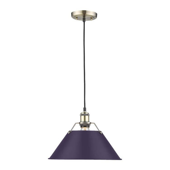 Golden - 3306-L AB-EP - One Light Pendant - Orwell - Aged Brass