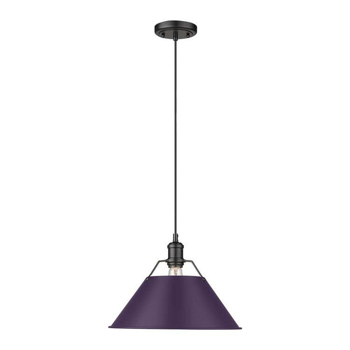 Golden - 3306-L BLK-EP - One Light Pendant - Orwell - Matte Black