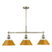 Golden - 3306-LP AB-AY - Three Light Linear Pendant - Orwell - Aged Brass