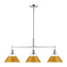 Golden - 3306-LP CH-AY - Three Light Linear Pendant - Orwell - Chrome