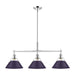 Golden - 3306-LP CH-EP - Three Light Linear Pendant - Orwell - Chrome