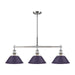Golden - 3306-LP PW-EP - Three Light Linear Pendant - Orwell - Pewter