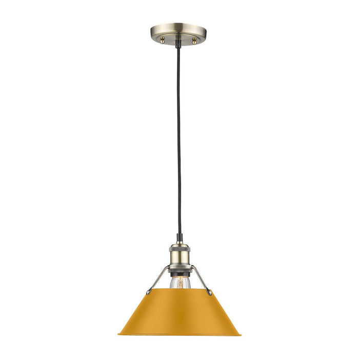 Golden - 3306-M AB-AY - One Light Pendant - Orwell - Aged Brass