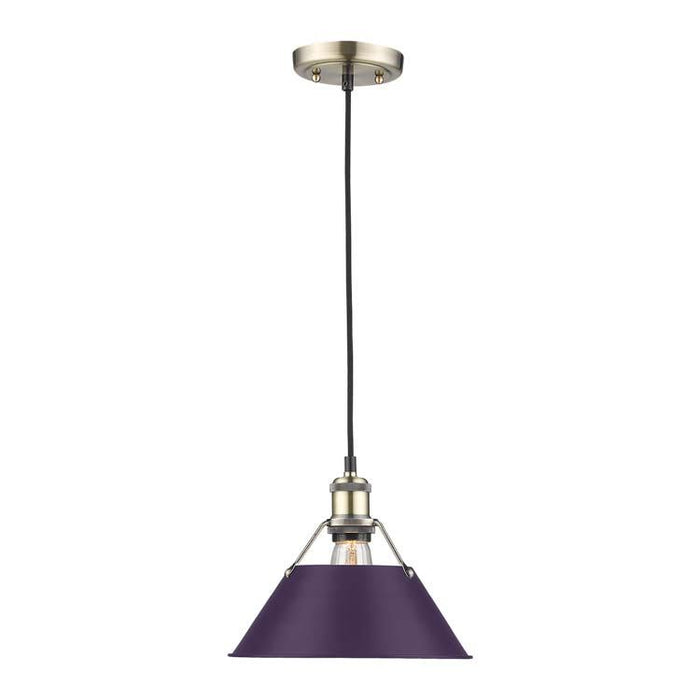 Golden - 3306-M AB-EP - One Light Pendant - Orwell - Aged Brass