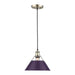 Golden - 3306-M AB-EP - One Light Pendant - Orwell - Aged Brass