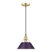 Golden - 3306-M BCB-EP - One Light Pendant - Orwell - Brushed Champagne Brass