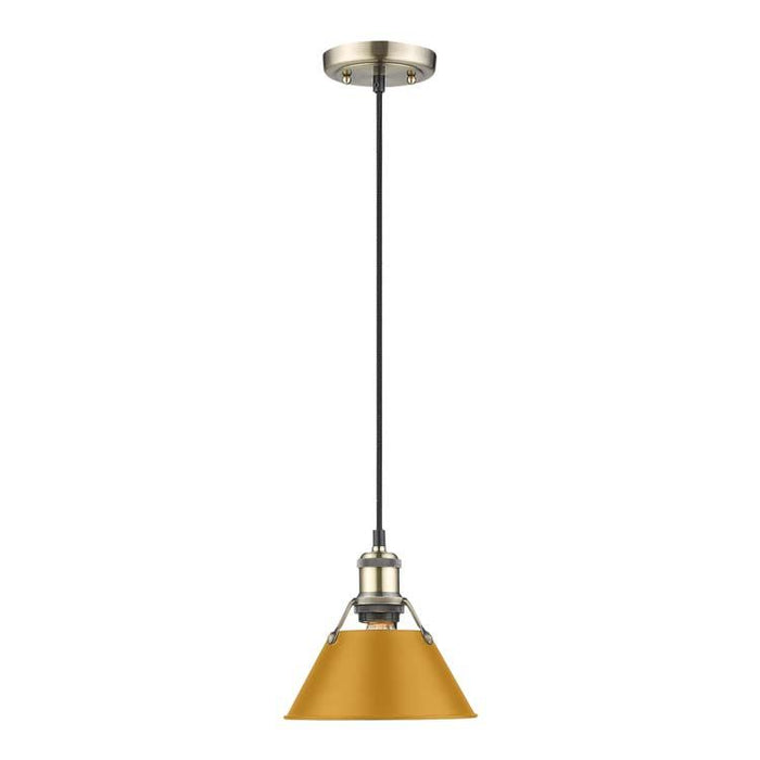 Golden - 3306-S AB-AY - One Light Pendant - Orwell - Aged Brass