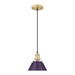Golden - 3306-S BCB-EP - One Light Pendant - Orwell - Brushed Champagne Brass