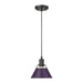 Golden - 3306-S BLK-EP - One Light Pendant - Orwell - Matte Black
