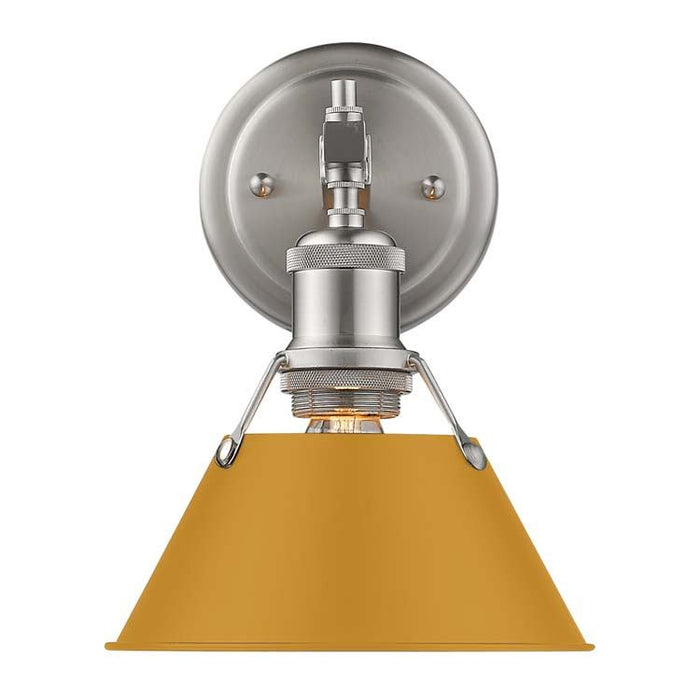 Golden - 3306-BA1 PW-AY - One Light Bath Vanity - Orwell - Pewter