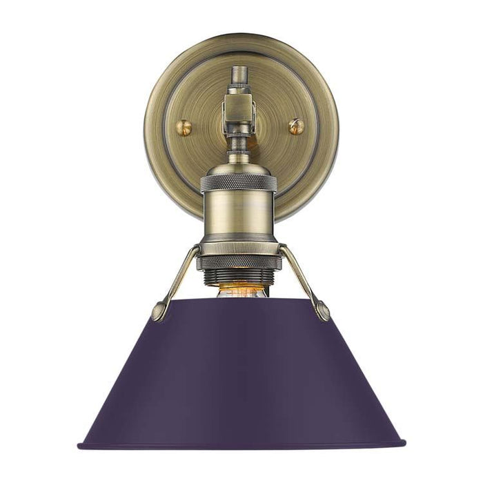 Golden - 3306-BA1 AB-EP - One Light Bath Vanity - Orwell - Aged Brass