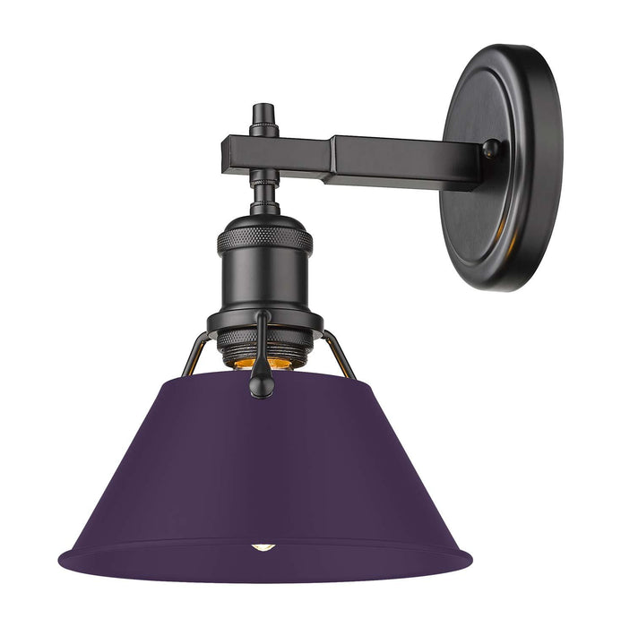 Golden - 3306-BA1 BLK-EP - One Light Bath Vanity - Orwell - Matte Black