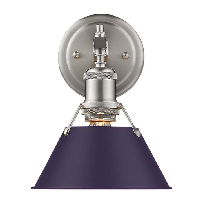 Golden - 3306-BA1 PW-EP - One Light Bath Vanity - Orwell - Pewter