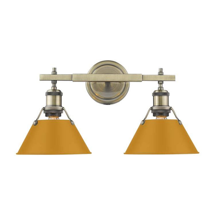 Golden - 3306-BA2 AB-AY - Two Light Vanity - Orwell - Aged Brass