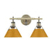 Golden - 3306-BA2 AB-AY - Two Light Vanity - Orwell - Aged Brass