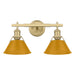 Golden - 3306-BA2 BCB-AY - Two Light Vanity - Orwell - Brushed Champagne Brass